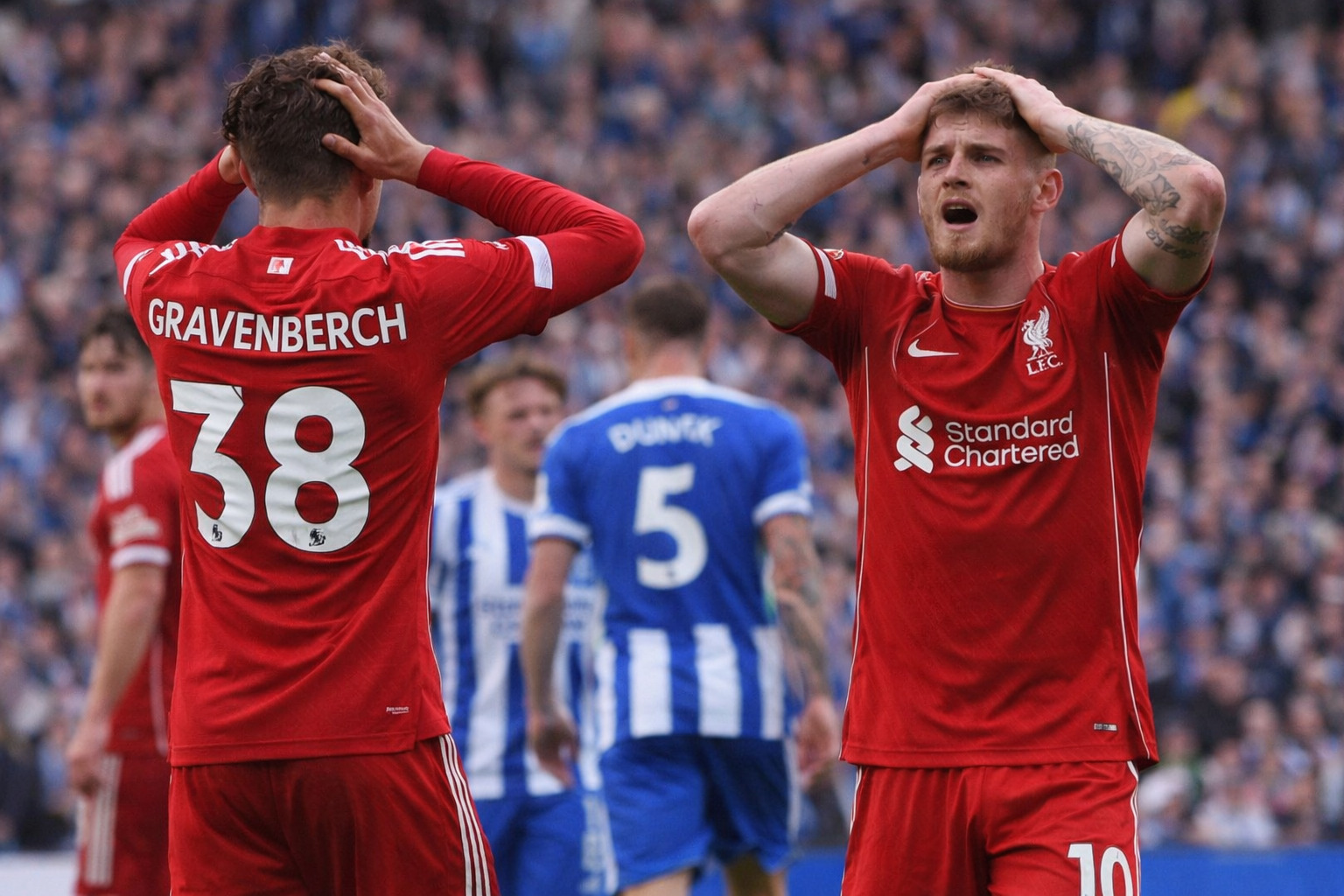 35岁维尔贝克双响掀翻利物浦，红军争四形势骤然紧张